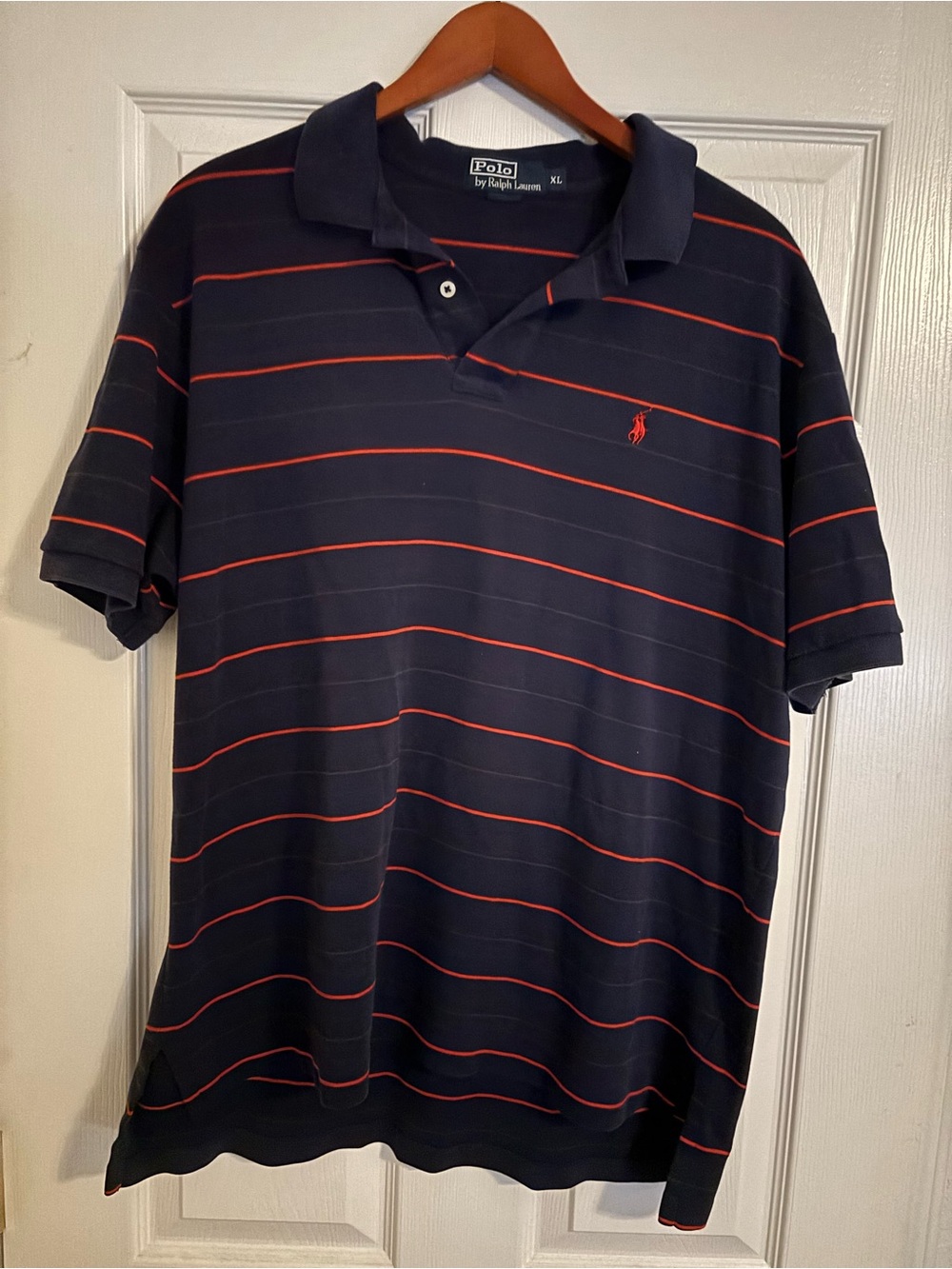 Ralph Lauren Navy Polo with Red Stripes